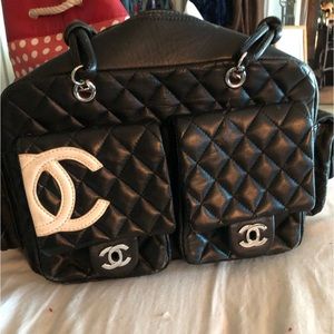 Genuine leather cChannel handbag